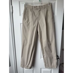Brooks Brothers Brookscool Poplin Pants 36S/30W Men's Tan Pants